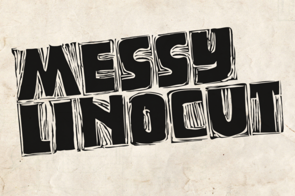 Messy Linocut merchant preview